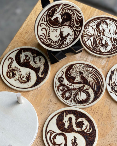 Dragon Ying Yang Coasters