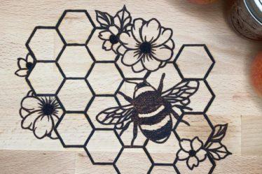 Cutting Board with Bees